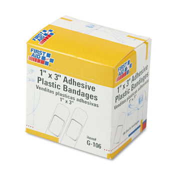 First Aid Only™ Plastic Adhesive Bandages, 1 X 3, 100-box freeshipping - TVN Wholesale